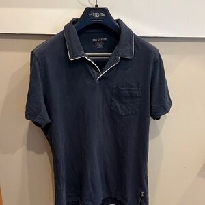 Todd Snyder Slub Cotton Navy Polo